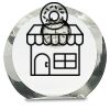 [CRY169] 4.5" Round Crystal Clock Thumbnail