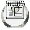 [CRY169] 4.5" Round Crystal Clock Thumbnail