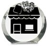 [CRY169] 4.5" Round Crystal Clock Thumbnail