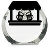 [CRY169] 4.5" Round Crystal Clock Thumbnail