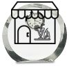 [CRY169] 4.5" Round Crystal Clock Thumbnail
