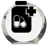 [CRY169] 4.5" Round Crystal Clock Thumbnail