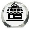 [CRY169] 4.5" Round Crystal Clock Thumbnail