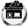 [CRY169] 4.5" Round Crystal Clock Thumbnail