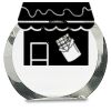 [CRY169] 4.5" Round Crystal Clock Thumbnail
