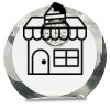 [CRY169] 4.5" Round Crystal Clock Thumbnail