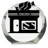 [CRY169] 4.5" Round Crystal Clock Thumbnail