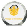 [CRY169] 4.5" Round Crystal Clock Thumbnail