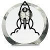 [CRY169] 4.5" Round Crystal Clock Thumbnail