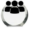 [CRY169] 4.5" Round Crystal Clock Thumbnail