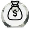 [CRY169] 4.5" Round Crystal Clock Thumbnail