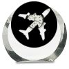 [CRY169] 4.5" Round Crystal Clock Thumbnail