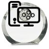 [CRY169] 4.5" Round Crystal Clock Thumbnail