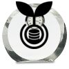 [CRY169] 4.5" Round Crystal Clock Thumbnail