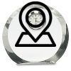 [CRY169] 4.5" Round Crystal Clock Thumbnail