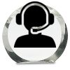 [CRY169] 4.5" Round Crystal Clock Thumbnail