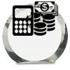 [CRY169] 4.5" Round Crystal Clock Thumbnail