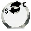 [CRY169] 4.5" Round Crystal Clock Thumbnail
