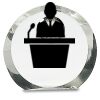 [CRY169] 4.5" Round Crystal Clock Thumbnail