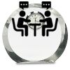 [CRY169] 4.5" Round Crystal Clock Thumbnail