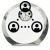 [CRY169] 4.5" Round Crystal Clock Thumbnail