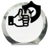 [CRY169] 4.5" Round Crystal Clock Thumbnail