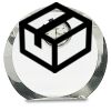 [CRY169] 4.5" Round Crystal Clock Thumbnail