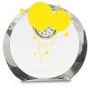 [CRY169] 4.5" Round Crystal Clock Thumbnail