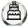 [CRY169] 4.5" Round Crystal Clock Thumbnail