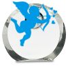 [CRY169] 4.5" Round Crystal Clock Thumbnail