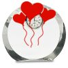 [CRY169] 4.5" Round Crystal Clock Thumbnail