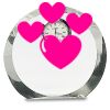 [CRY169] 4.5" Round Crystal Clock Thumbnail