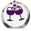 [CRY169] 4.5" Round Crystal Clock Thumbnail