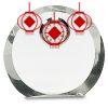 [CRY169] 4.5" Round Crystal Clock Thumbnail