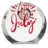 [CRY169] 4.5" Round Crystal Clock Thumbnail