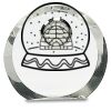 [CRY169] 4.5" Round Crystal Clock Thumbnail