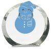 [CRY169] 4.5" Round Crystal Clock Thumbnail