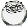 [CRY169] 4.5" Round Crystal Clock Thumbnail