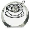 [CRY169] 4.5" Round Crystal Clock Thumbnail