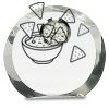 [CRY169] 4.5" Round Crystal Clock Thumbnail