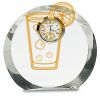 [CRY169] 4.5" Round Crystal Clock Thumbnail