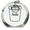 [CRY169] 4.5" Round Crystal Clock Thumbnail