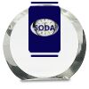 [CRY169] 4.5" Round Crystal Clock Thumbnail
