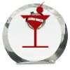 [CRY169] 4.5" Round Crystal Clock Thumbnail