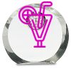 [CRY169] 4.5" Round Crystal Clock Thumbnail