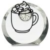 [CRY169] 4.5" Round Crystal Clock Thumbnail