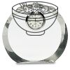 [CRY169] 4.5" Round Crystal Clock Thumbnail