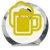 [CRY169] 4.5" Round Crystal Clock Thumbnail