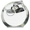 [CRY169] 4.5" Round Crystal Clock Thumbnail