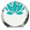 [CRY169] 4.5" Round Crystal Clock Thumbnail